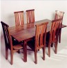 Image 1 of Dining table and chairs in Walnut - Click to expand